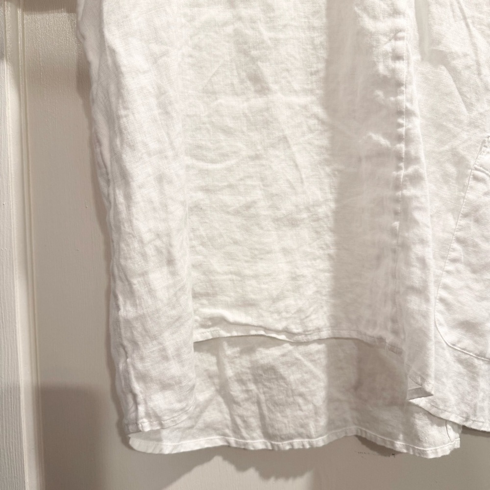 PureJill‎ J. Jill Short Sleeve Relaxed Linen Blouse Lagenlook Womens Size Large - Picture 5 of 12